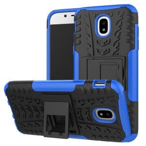 Protect your Samsung Galaxy J5 2017 from bumps and scrapes with this blue Olixar ArmourDillo case. Comprised of an inner TPU case and an outer impact-resistant exoskeleton, with a built-in viewing stand.