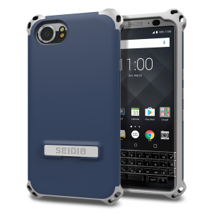 Protect your BlackBerry KEYone with this midnight blue / grey Dilex case from Seidio. This case provides shock absorbing protection with two interlocking layers and includes an integrated kickstand for easy media viewing.