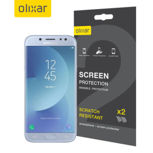 Keep your J5 2017's screen in pristine condition with this Olixar scratch-resistant screen protector 2-in-1 pack.