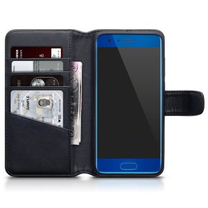 Crafted from genuine cow hide leather, this stylish, durable and functional wallet case for Huawei Honor 9 from Olixar comes complete with 4 card slots for credit or debit cards, ID and more.