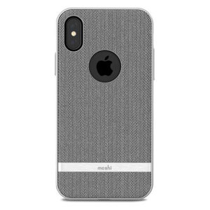 Das Bahama-blaue Vesta-Gehäuse von Moshi verleiht Ihrem iPhone X nicht nur einen erstklassigen, militärischen Schutz, sondern auch einen wunderbar eigenwilligen Vintage-Stoff-Effekt, der durch einen Metallrahmen ergänzt wird. Form trifft Funktion in dieser eleganten Hülle.