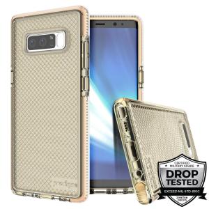 Combining a hard-wearing mesh aesthetic with durable drop protection, this one-piece case from Prodigee in gold for Samsung Galaxy Note 8 maximises protection while minimising unnecessary bulk.