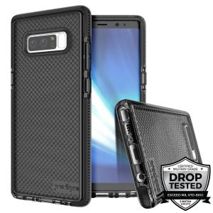 Combining a hard-wearing mesh aesthetic with durable drop protection, this one-piece case from Prodigee in smoke black for Samsung Galaxy Note 8 maximises protection while minimising unnecessary bulk.