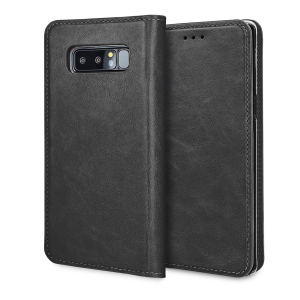 Protección premium fabricada con piel auténtica de gran calidad. La Olixar Executive ofrece una protección perfecta para su Samsung Galaxy Note 8, así como función de soporte multimedia, cartera y más.