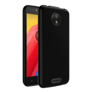 Custom moulded for the Motorola Moto C, this black Olixar FlexiShield case provides slim fitting and durable protection against damage.