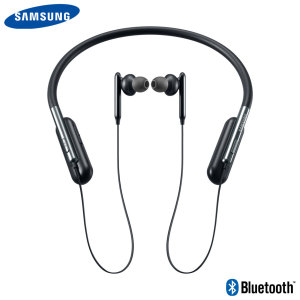The stylish necklet design on the Samsung U Flex fitness headphones connects wirelessly to your Bluetooth device, allowing you to listen to your music in total comfort - and with excellent sound quality - without having to mess with tangled wires.