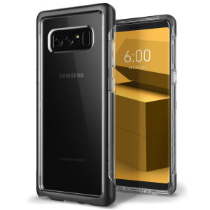 Protect your Samsung Galaxy Note 8 with this precision made black and clear case from Caseology. Made with a robust minimalist ethic, this see-through case offers protection for your phone while still maintaining its natural charms.