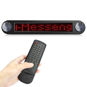 Don't just say it - display it. This fully programmable LED message board can be mounted easily on your vehicle's rear windshield, displaying up to 10 user-programmable messages and 99 preset phrases. Comes complete with intuitive remote control.