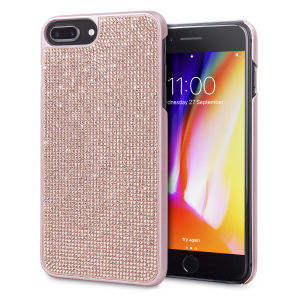 Indulge your iPhone 8 Plus / 7 Plus with this luxurious rose gold case from LoveCases. Your iPhone fits perfectly into the secure, durable frame, while a curtain of gems adorns the back, adding a touch of class. Also compatible with 6S Plus / 6 Plus.