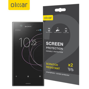Keep your Sony Xperia XZ1's screen in pristine condition with this Olixar scratch-resistant screen protector 2-in-1 pack.