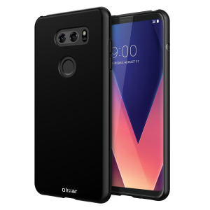 Custom moulded for the LG V30, this solid black FlexiShield case by Olixar provides slim fitting and durable protection against damage.