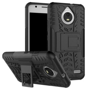 Protect your Motorola Moto E4 from bumps and scrapes with this black Olixar ArmourDillo case. Comprised of an inner TPU case and an outer impact-resistant exoskeleton, the ArmourDillo provides robust protection and supreme styling.