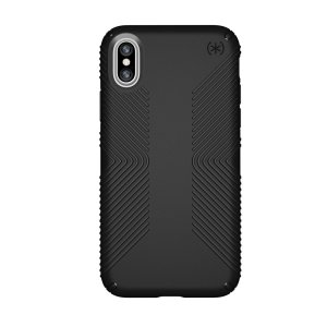 Meet the Speck Presidio Grip - the evolution of the popular CandyShell Grip case. An ultra-rugged black case made from two different protective layers for the iPhone X from Speck. Features enhanced drop protection, superior matte finish and reduced bulk.