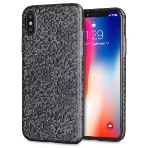 Enhance and protect your iPhone X with this glamorous black case from LoveCases. Your iPhone fits perfectly into the secure, durable frame, while a shimmering chequered mosaic adorns the back, adding a touch of class to your already-gorgeous device.