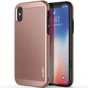 Schützen Sie Ihr iPhone X mit diesem ultra slim Kettenhemd-Stil-Fall in Roségold, die neben der Bereitstellung von eines atemberaubenden Ganzkörper-Schutzes in einem attraktiven dual Design schützt.