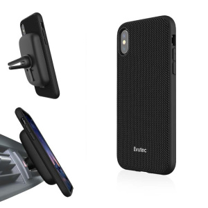 Protect your stunning iPhone X with the AERGO Ballistic Nylon case in black from Evutec. The AERGO features Evutec's proprietary material Evusoft, which offers peerless shock absorption, and comes complete with the AFIX+ magnetic in-car vent mount.