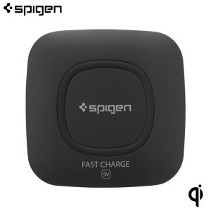 Enjoy the cable-free convenience of fast wireless charging on the move for your compatible smartphone with this compact, lightweight Qi wireless pad from Spigen.