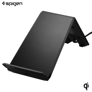 Laden Sie Ihr Qi kompatibles Gerät drahtlos mit dem versatilen F303W Ladeständer von Spigen. Bequem, modern und gut konstruiert, mit F303 W enthält es eine doppelte Spulentechnologie für gesteigerte Reichweite und Effizienz.