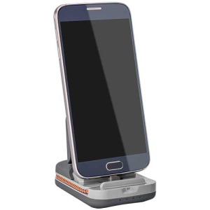 Ventev portable power bank and charging stand is suitable for quickly replenishing your microUSB-enabled device's battery. Holding 3000 mAh of power, it will fully charge most, if not all mobiles. It also features a charging dock and a built-in cable.