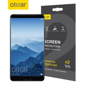 Keep your Huawei Mate 10 screen in pristine condition with this Olixar scratch-resistant screen protector 2-in-1 pack. Ultra responsive and easy to apply, these screen protectors are the ideal way to keep your display looking brand new.