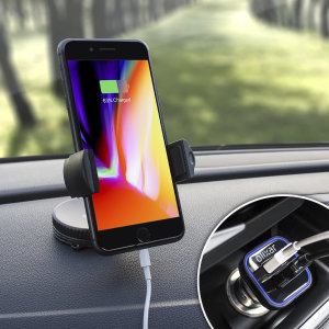 Pack support voiture iPhone 8 Plus Olixar DriveTime avec chargeur