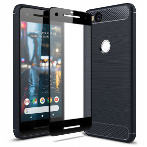 Das robuste Olixar Sentinel-Gehäuse in Schwarz schützt Ihr Google Pixel 2 durch ein robustes Gehäuse aus hochwertigem matten, rutschfesten Kohlefaser- und gebürstetem Metallgehäuse und bietet einen zusätzlichen Schutz aus gehärtetem Glas