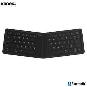 This ingenious QWERTY keyboard from Kanex folds in the centre when not in use, creating a compact, lightweight and ultra-portable solution for typing on the go. The keyboard is also universally compatible with all Bluetooth devices.