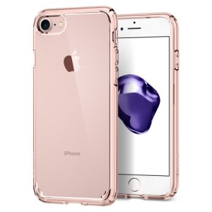 Protégez votre iPhone 8 / 7 avec la coque Ultra Hybrid de chez Spigen possédant une technologie spécifiques ajoutant une protection supplémentaire au niveau des coins sans négliger l’esthétique de votre téléphone.