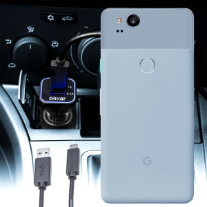 Laden Sie Ihr Micro-USB-Gerät unterwegs auf, mit diesem Hochleistungs 2.4A Google Pixel 2 Kfz-Ladegerät mit ausziehbarem Spiralkabel-Design.