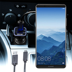 Laden Sie Ihr Micro-USB-Gerät unterwegs auf, mit diesem Hochleistungs 2.4A Huawei Mate 10 Pro Kfz-Ladegerät mit ausziehbarem Spiralkabel-Design
