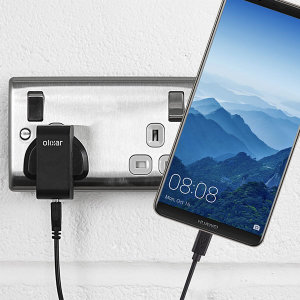 Charge your Huawei Mate 10 Pro and any other USB device quickly and conveniently with this compatible 2.4A high power USB-C UK charging kit. Featuring a UK wall adapter and USB-C cable.