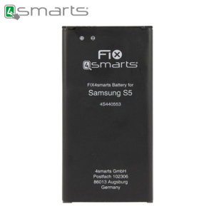 This FIX4smarts battery for Samsung Galaxy S5 comes with first-class, certified OEM quality and compatibility. It is a durable and reliable choice for any Samsung Galaxy S5 user, who is suffering from poor battery life. 2800mAh battery capacity.