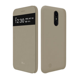 The LG K10 2017 Quick View case in beige offers excellent protection and functionality in a sophisticated package. The main feature of this case is that it gives you access to notifications and calls without you having to open up the case.