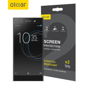 Keep your Sony Xperia XA1 Ultra's screen in pristine condition with this Olixar scratch-resistant screen protector 2-in-1 pack.