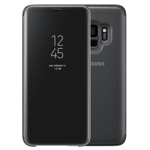 This Official Samsung Clear View Cover in black is the perfect way to keep your Galaxy S9 smartphone protected whilst keeping yourself updated with your notifications thanks to the clear view front cover.