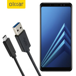 Olixar USB-C Samsung Galaxy A8 2018 Charging Cable - Black 1m