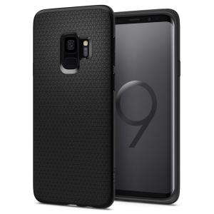 The Spigen Liquid Air in matte black is a TPU lightweight protective case. Spigen's flexible and elastic material reduces the thickness of the case while providing shock absorption and a comfortable grip for your shiny new Samsung Galaxy S9.