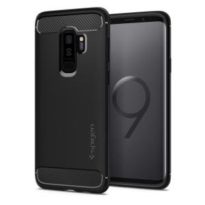 Meet the newly designed rugged armor case for the Samsung Galaxy S9 Plus. Made from flexible, rugged TPU and featuring a mechanical design, including a carbon fibre texture, the rugged armor tough case in black keeps your shiny new phone safe and slim.