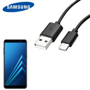 Official Samsung USB-C Galaxy A8 2018 Sync & Laddningskabel - Svart