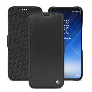 Housse Samsung Galaxy S9 Noreve Tradition D à rabat en cuir – Noire
