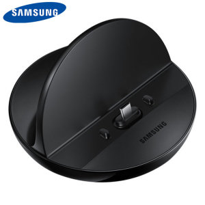 Charge and sync your USB Type-C (USB-C) compatible Samsung Galaxy S9 with this stylish and case compatible official Samsung desktop dock, which also acts as a multimedia and notification stand.