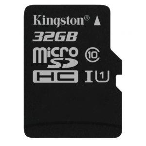 Full HD compliant Class 10 performance Micro SD Card. The 32GB Kingston Canvas Select SDHC card safely and effectively stores all of your precious data, images, video and more.