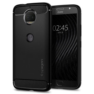 Meet the newly designed rugged armor case for the Motorola Moto G5S Plus. Made from flexible, rugged TPU and featuring a mechanical design, including a carbon fibre texture, the rugged armor tough case in black keeps your phone safe and slim.