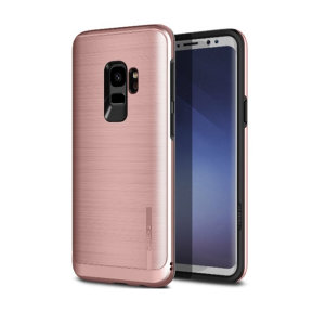 Schützen Sie Ihr Samsung Galaxy S9 mit diesem ultra slim Kettenhemd-Stil-Fall in Roségold, die neben der Bereitstellung von eines atemberaubenden Ganzkörper-Schutzes in einem attraktiven dual Design schützt.