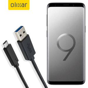 Olixar USB-C Samsung Galaxy S9 Charging Cable - Black 1m