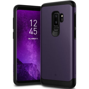 Protect your Samsung Galaxy S9 Plus with this stunning tough dual-layered armoured case in violet. Made with robust dual-layered yet slim material, this TPU body with a sleek outer layer features an attractive two-tone finish.
