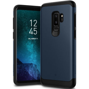Protect your Samsung Galaxy S9 Plus with this stunning tough dual-layered armoured case in midnight blue. Made with robust dual-layered yet slim material, this TPU body with a sleek outer layer features an attractive two-tone finish.