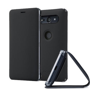 This high quality official bi-fold folio case from Sony houses your Xperia XZ2 Compact smartphone, providing protection and access to your ports and features while incorporating a built-in viewing stand - in black.