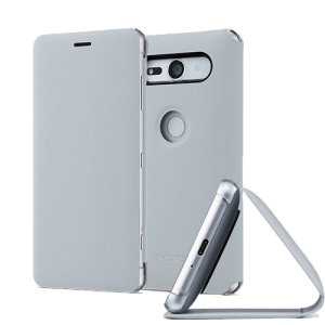 Deze hoogwaardige case van Sony huisvest je Xperia XZ2 Compact-smartphone en biedt bescherming en toegang tot je poorten en functies terwijl je een ingebouwde standaard hebt.
