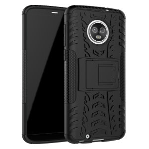 Protect your Motorola Moto G6 from bumps and scrapes with this black ArmourDillo case. Comprised of an inner TPU case and an outer impact-resistant exoskeleton, the Armourdillo not only offers sturdy and robust protection, but also a sleek modern styling.